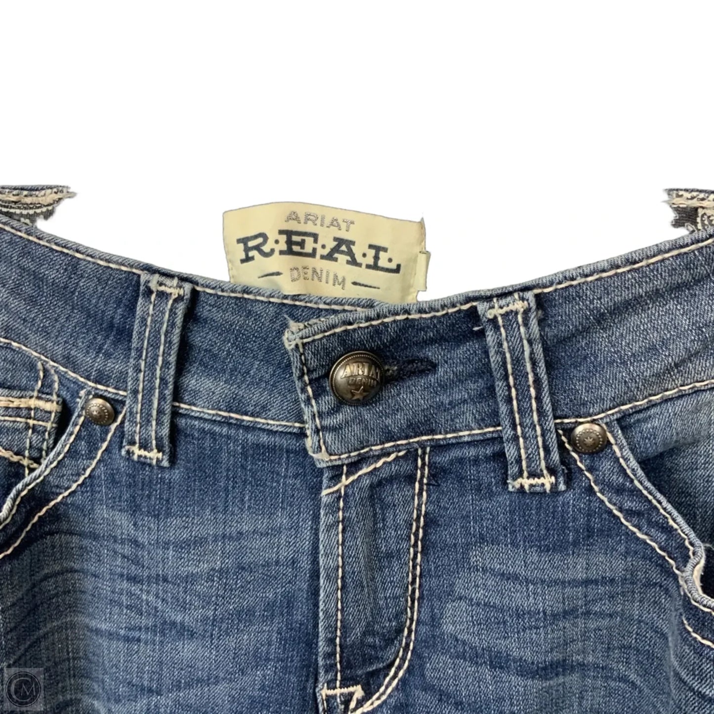 Jeans Straight By Ariat In Blue Denim, Size: 8