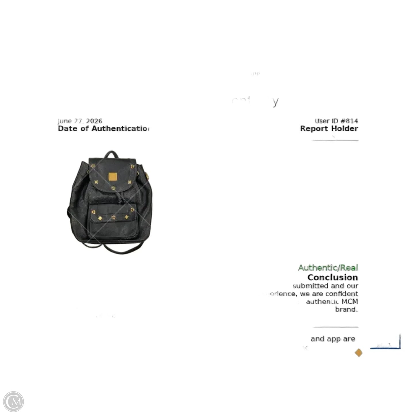 Backpack Luxury Designer By Mcm, Size: Large