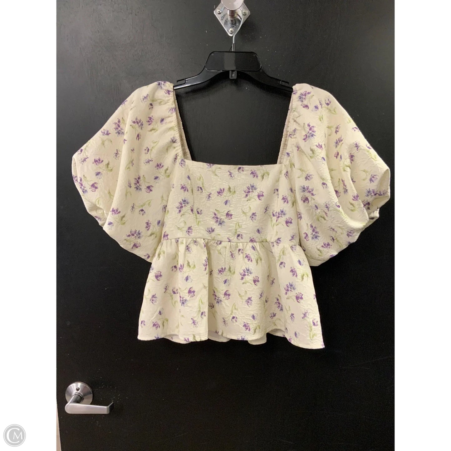 Blouse Short Sleeve By Tuckernuck In Cream, Size: M