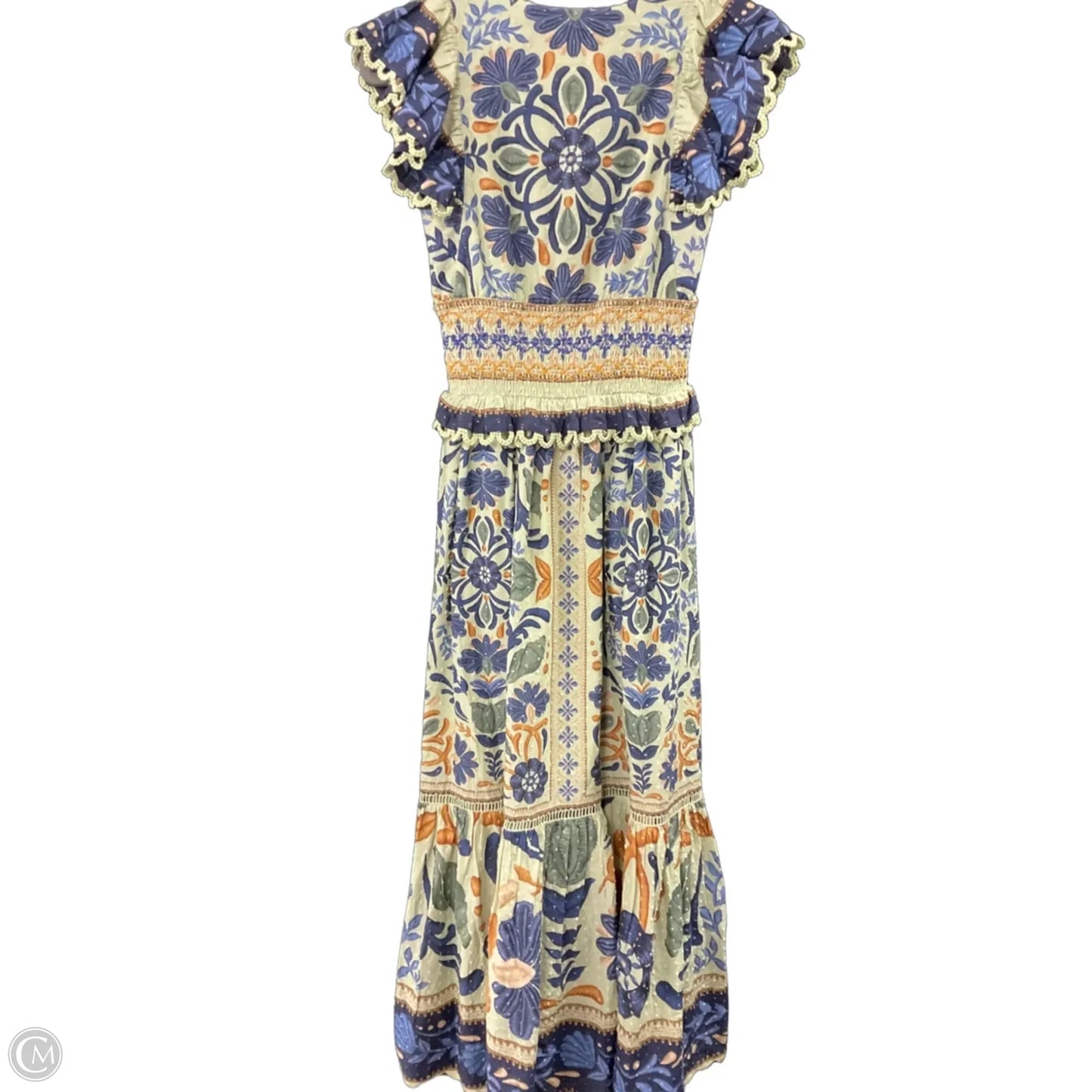 Dress Casual Maxi By Farm Rio In Green, Size: Xxs