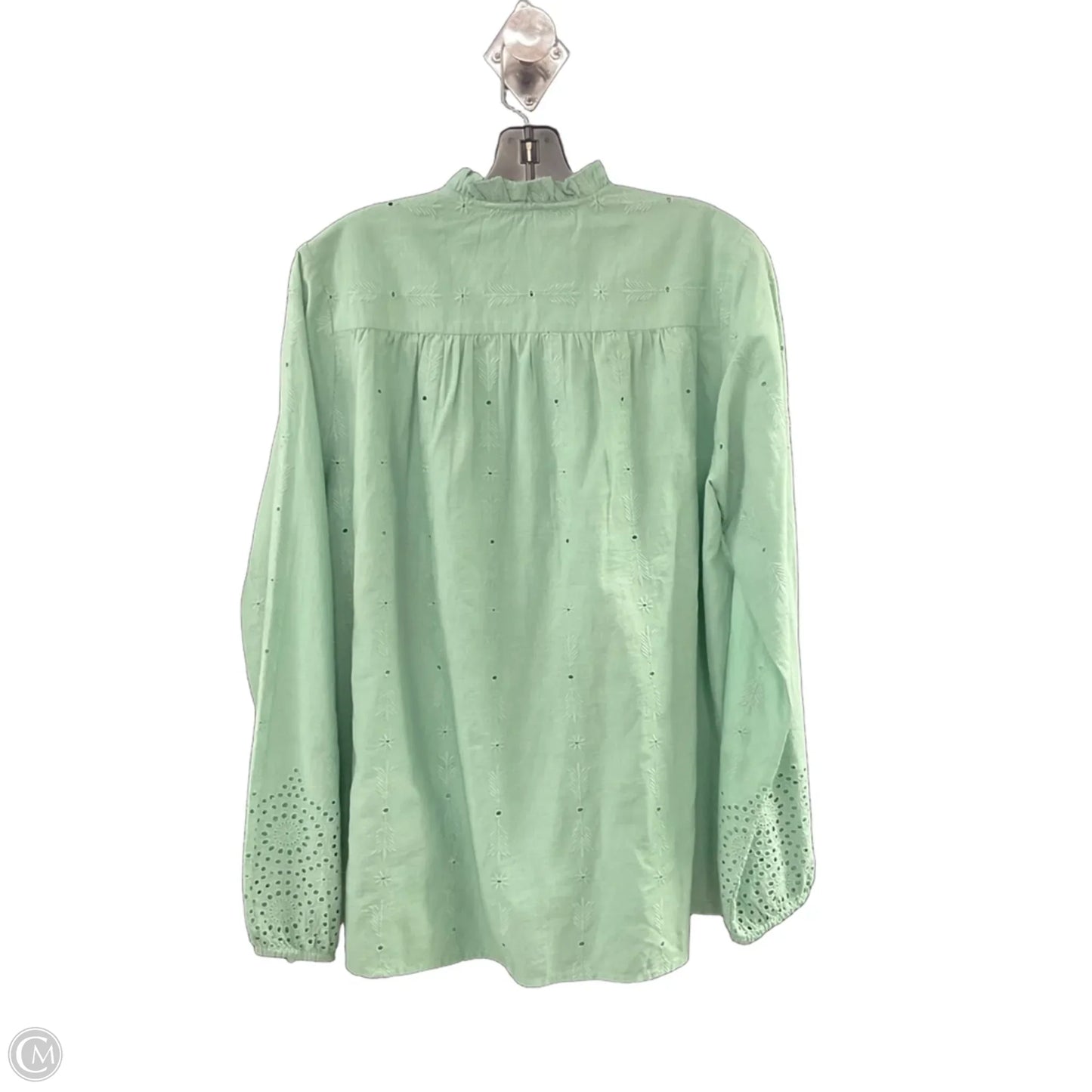 Blouse Long Sleeve By Millie In Green, Size: L