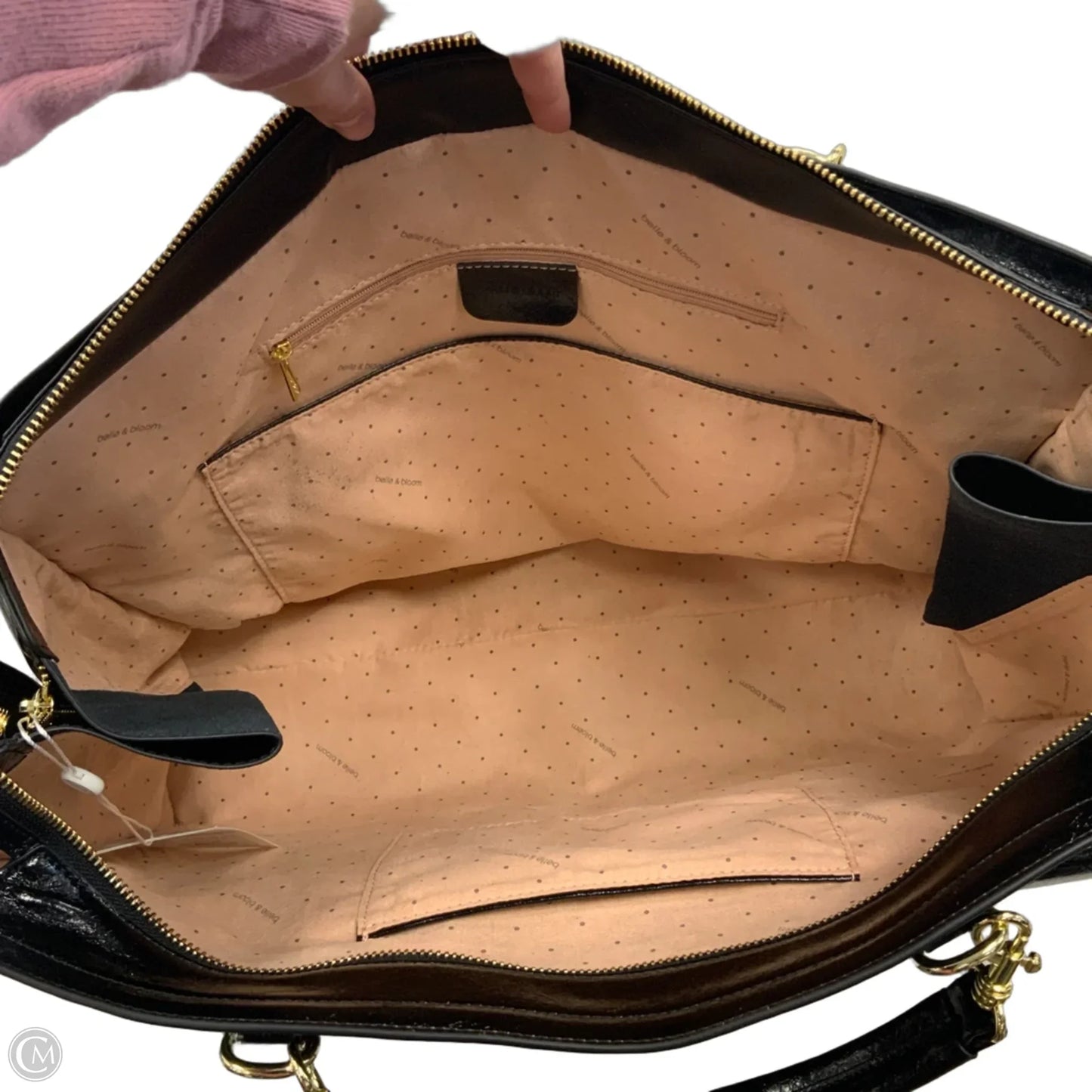 Handbag Leather By Belle & Bloom, Size: Large