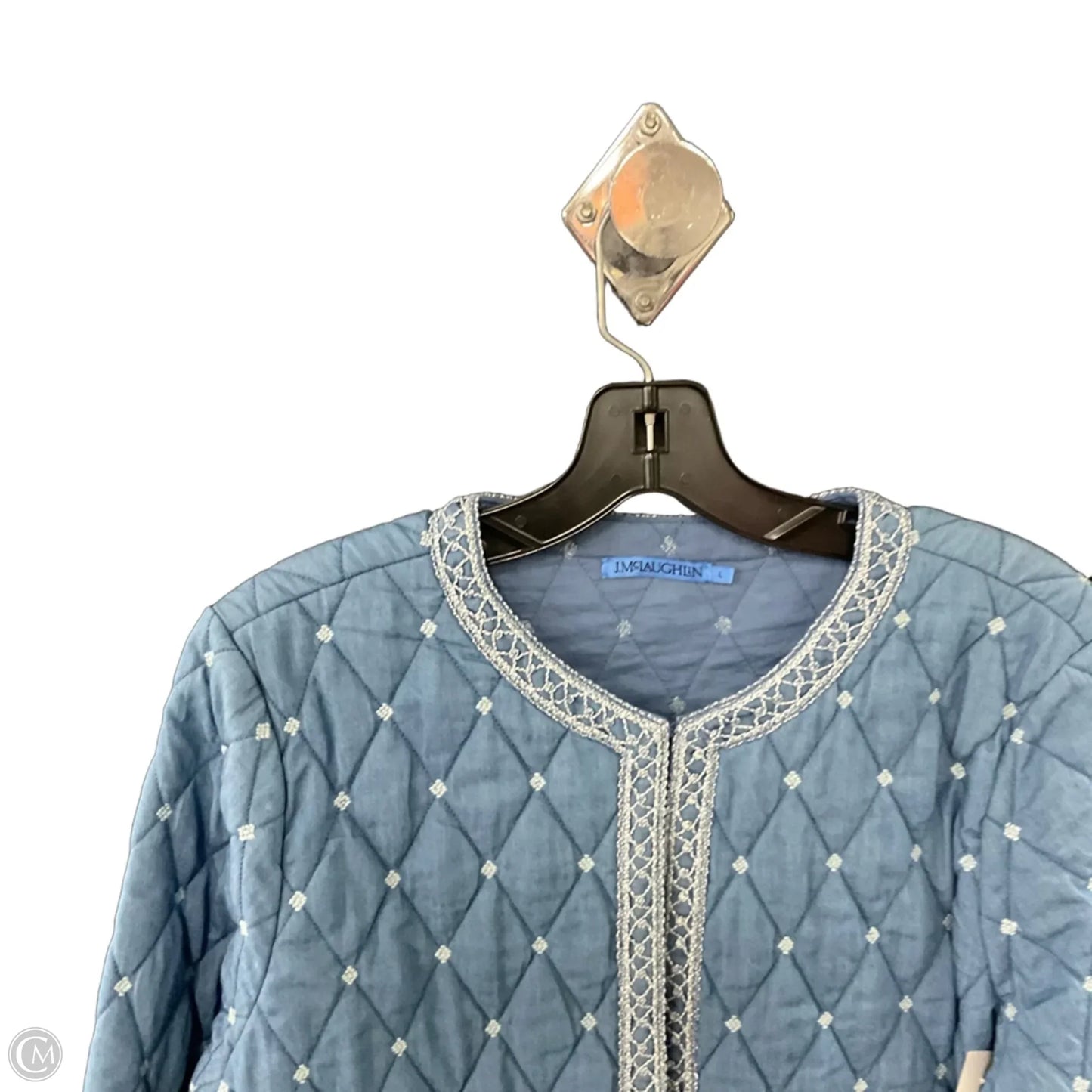 Jacket Puffer & Quilted By J Mclaughlin In Blue, Size: L
