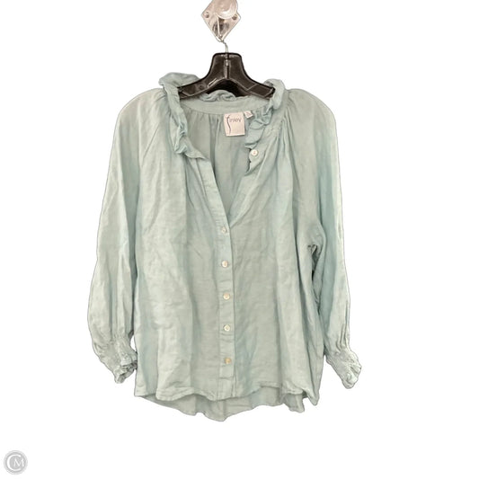 Blouse Long Sleeve By Finley In Blue, Size: L