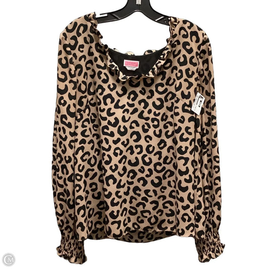 Blouse Designer By Kate Spade In Brown, Size: Xl