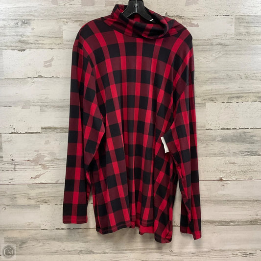 Top Long Sleeve Basic By Cj Banks In Red, Size: 3x