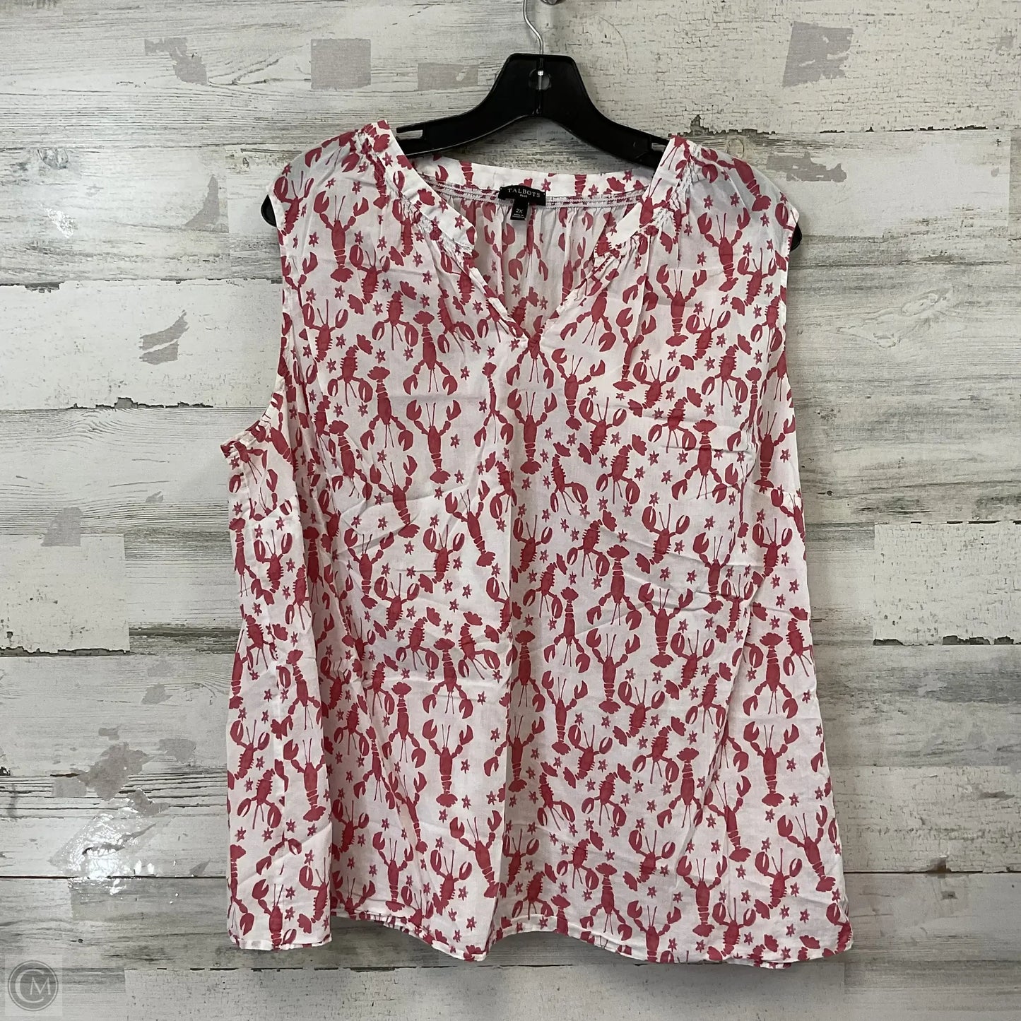 Top Sleeveless By Talbots In Red, Size: 2x