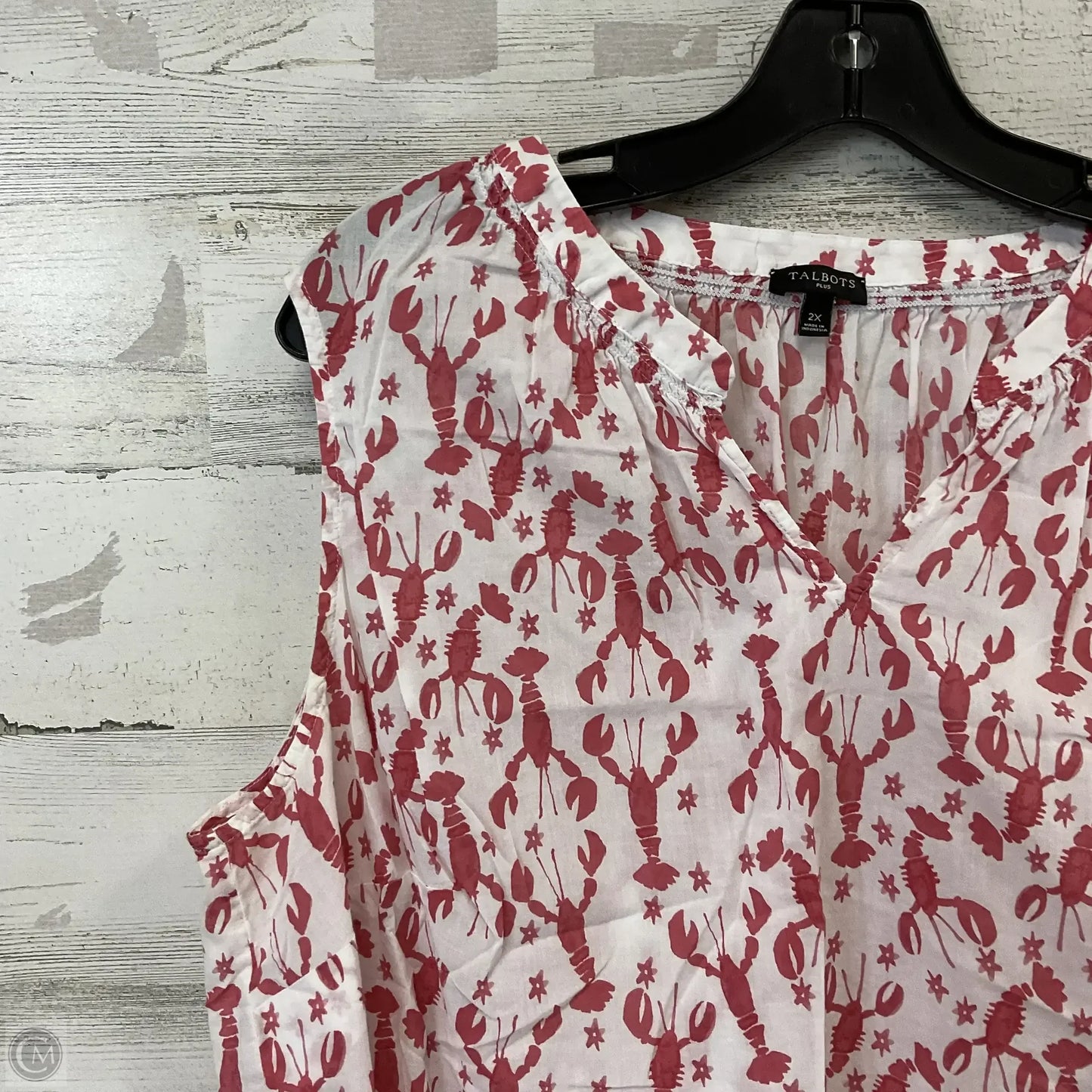 Top Sleeveless By Talbots In Red, Size: 2x