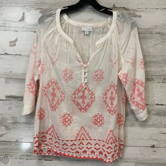 Blouse 3/4 Sleeve By J. Jill In Pink, Size: Xsp