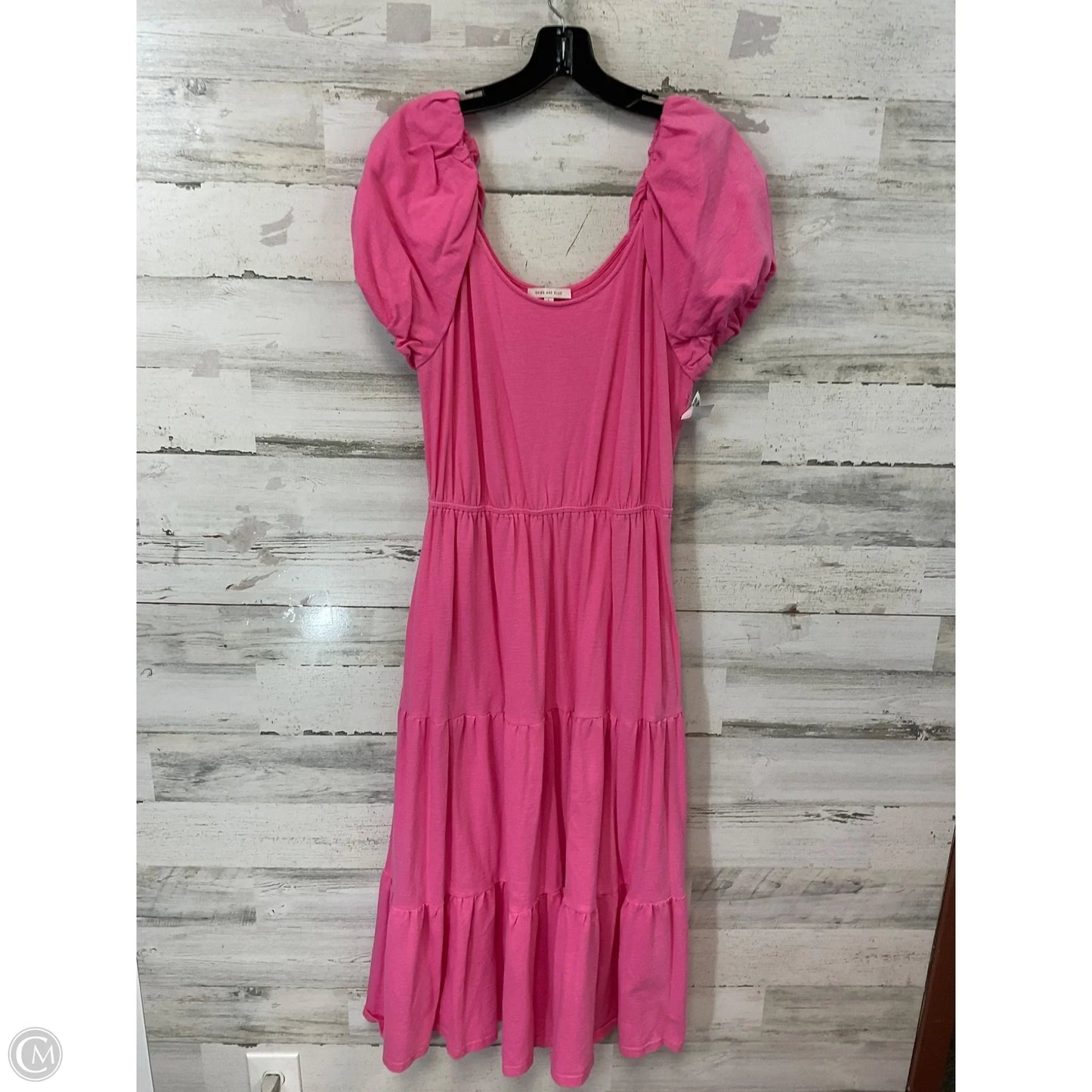 Dress Casual Midi By Skies Are Blue In Pink, Size: L
