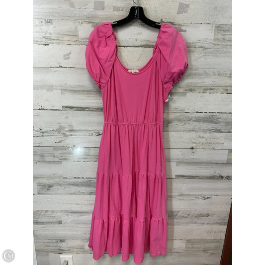 Dress Casual Midi By Skies Are Blue In Pink, Size: L