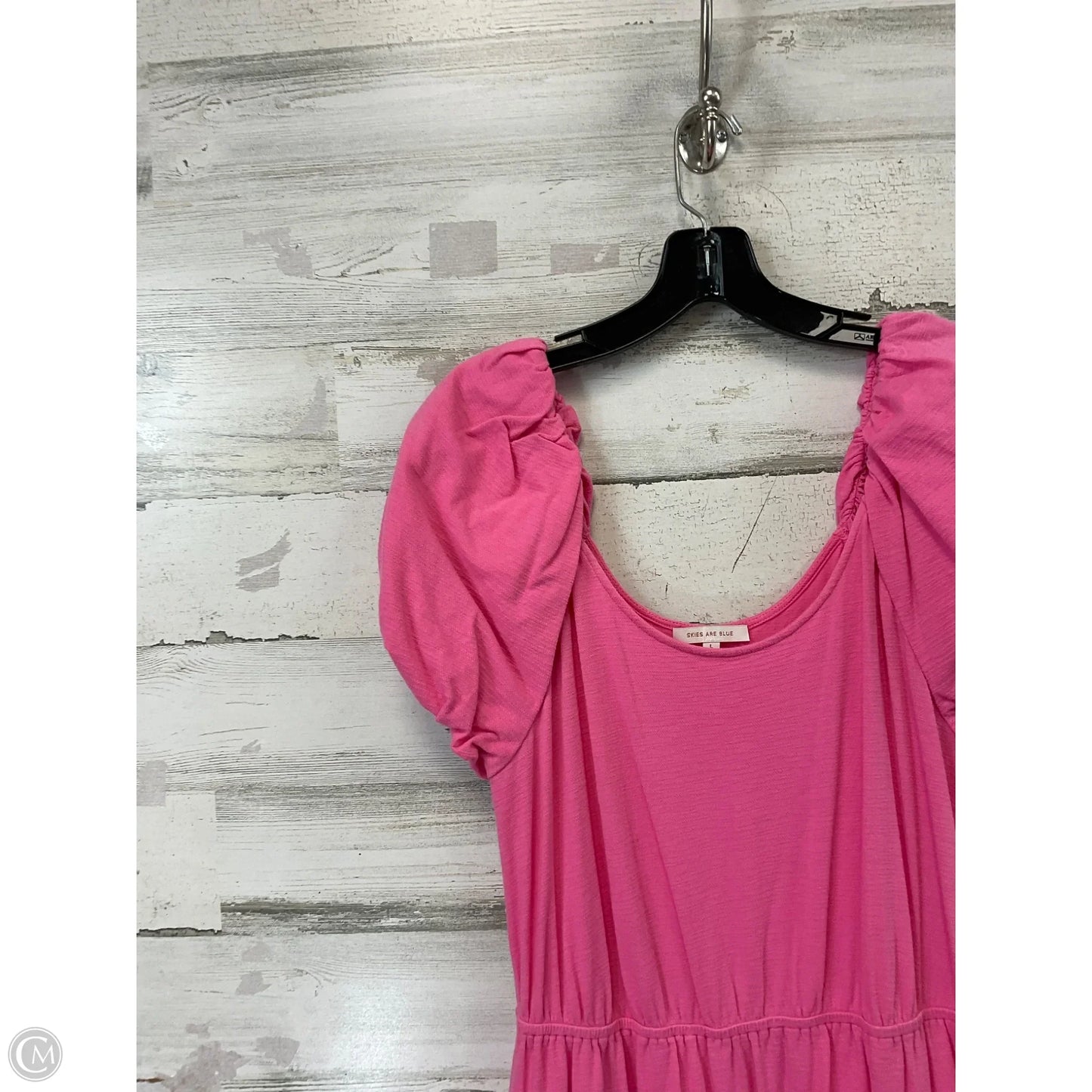 Dress Casual Midi By Skies Are Blue In Pink, Size: L