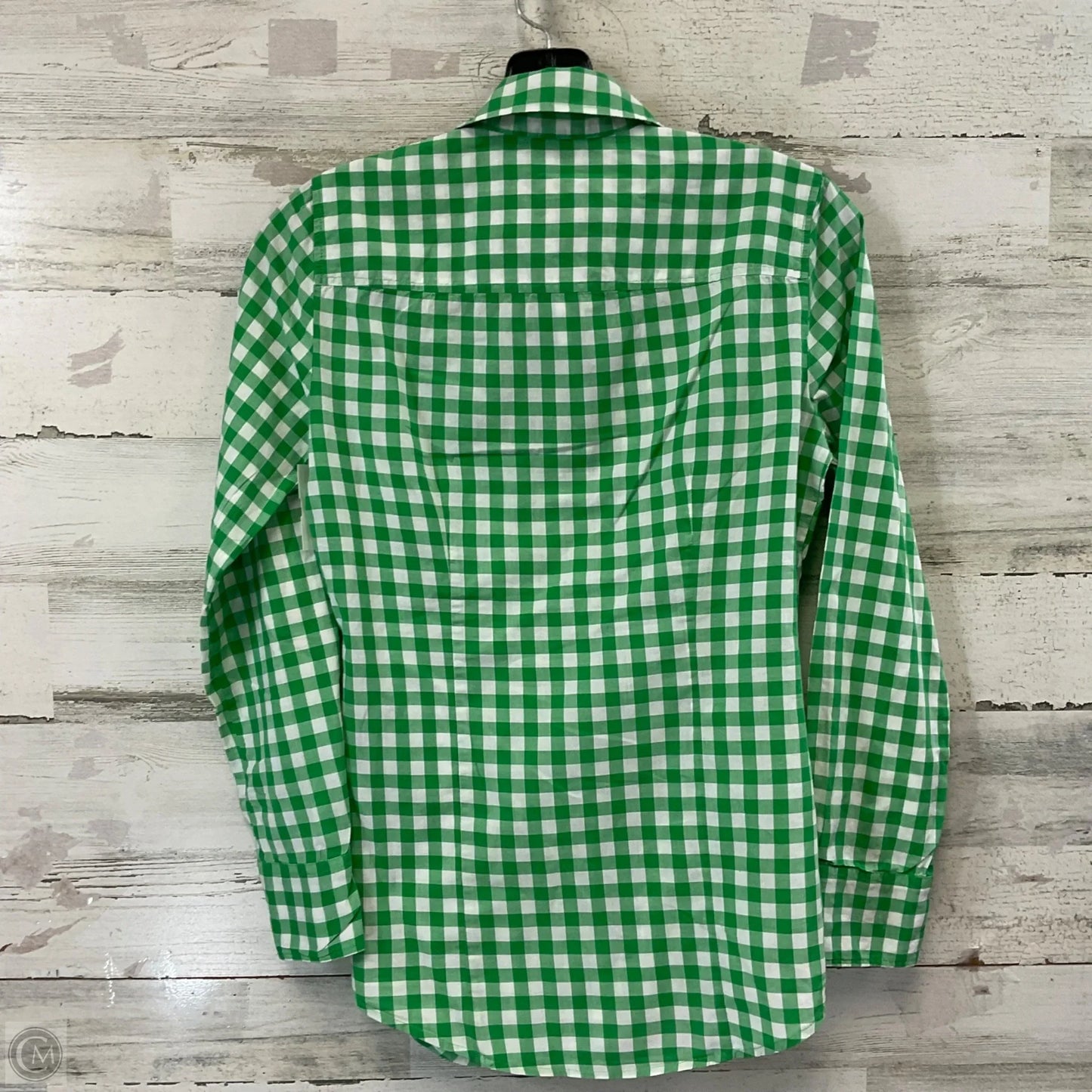 Blouse Long Sleeve By J. Crew In Green, Size: Xxs