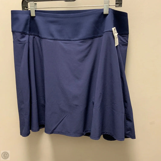 Athletic Skort By Puma In Blue, Size: Xxl