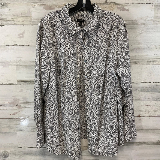 Blouse Long Sleeve By Talbots In Black, Size: 2x