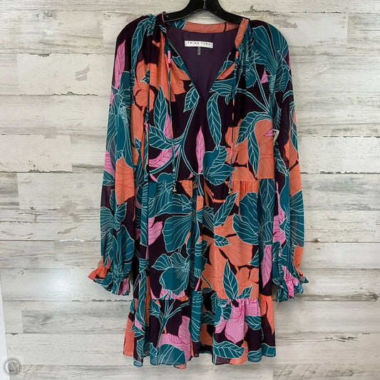 Dress Casual Short By Trina Turk In Green & Purple, Size: L