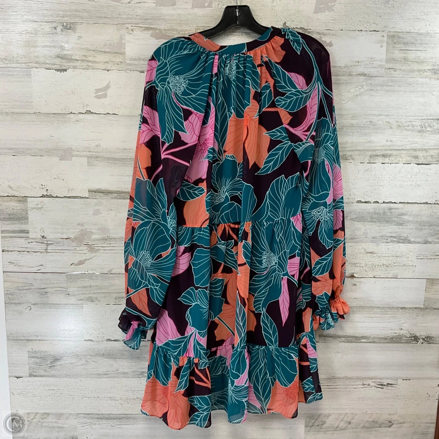 Dress Casual Short By Trina Turk In Green & Purple, Size: L