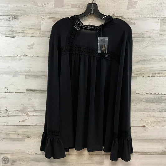 Top Long Sleeve By Worthington In Black, Size: 2x