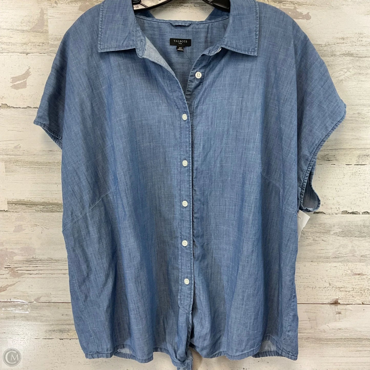 Blouse Sleeveless By Talbots In Blue, Size: 2x