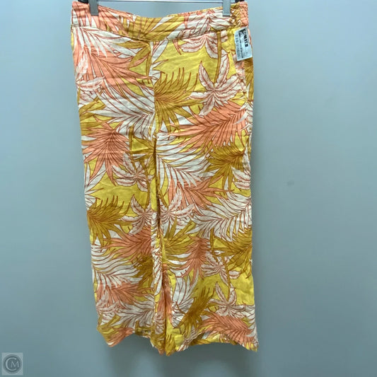Pants Linen By Tahari By Arthur Levine In Orange, Size: M