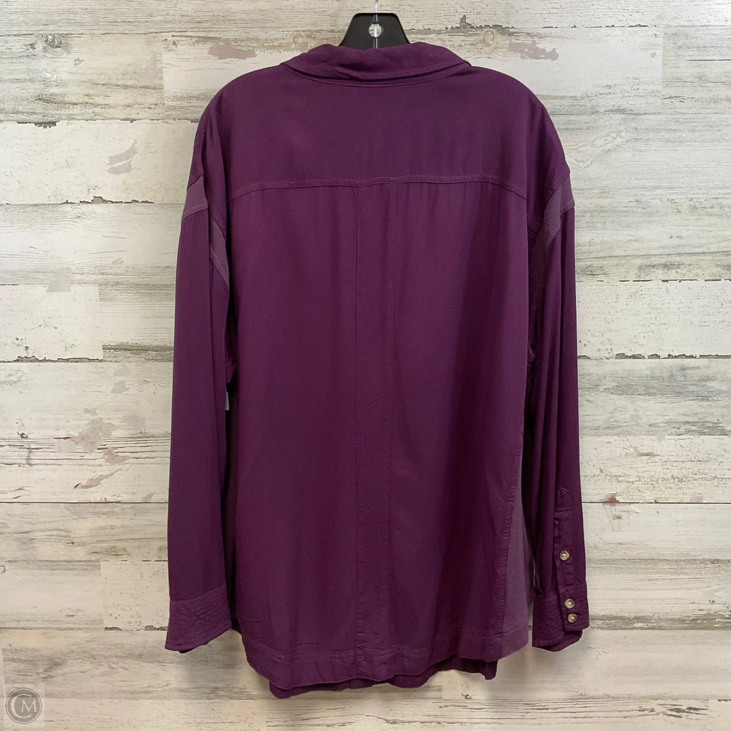 Blouse Long Sleeve By Torrid In Purple, Size: 2x