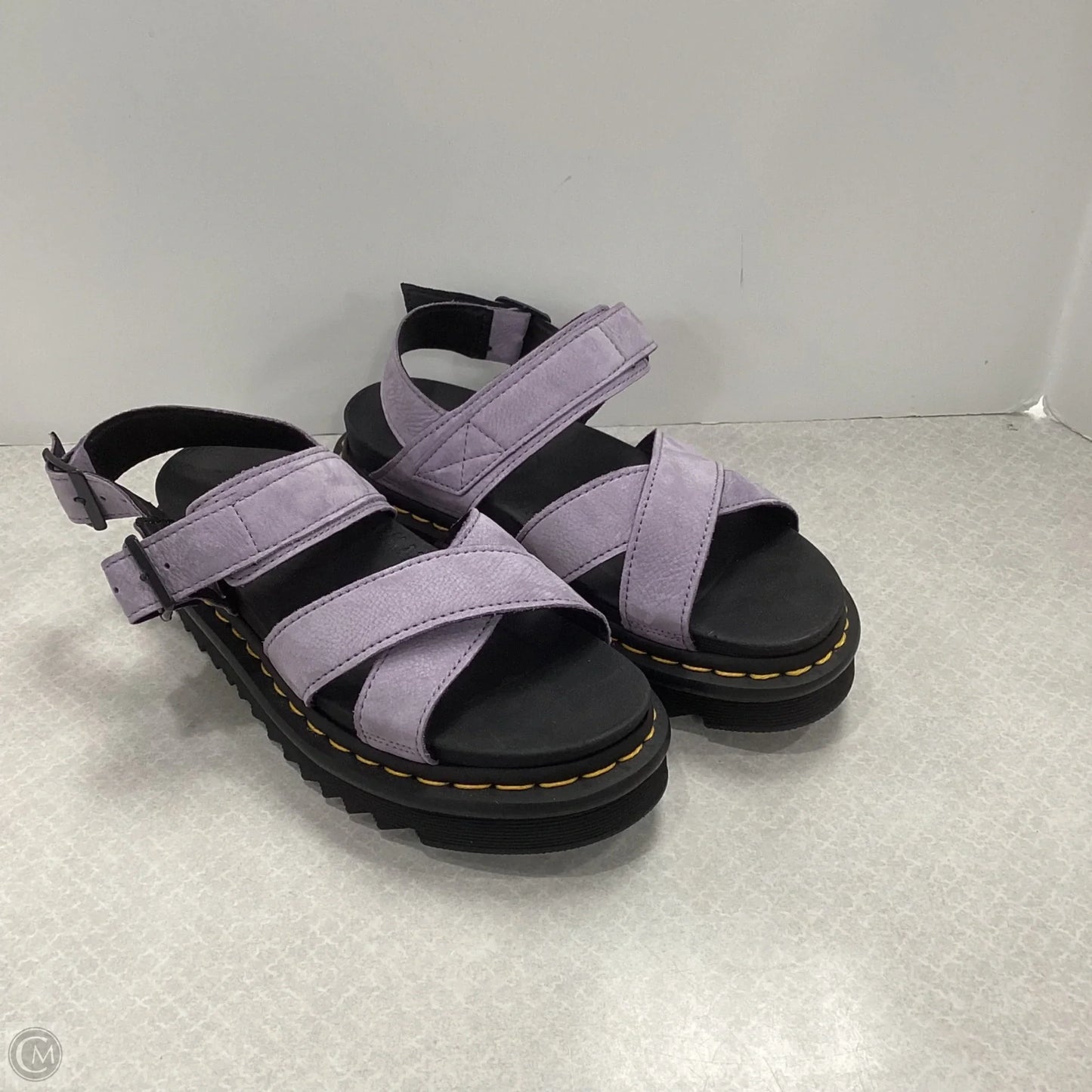 Sandals Flats By Dr Martens In Purple, Size: 7