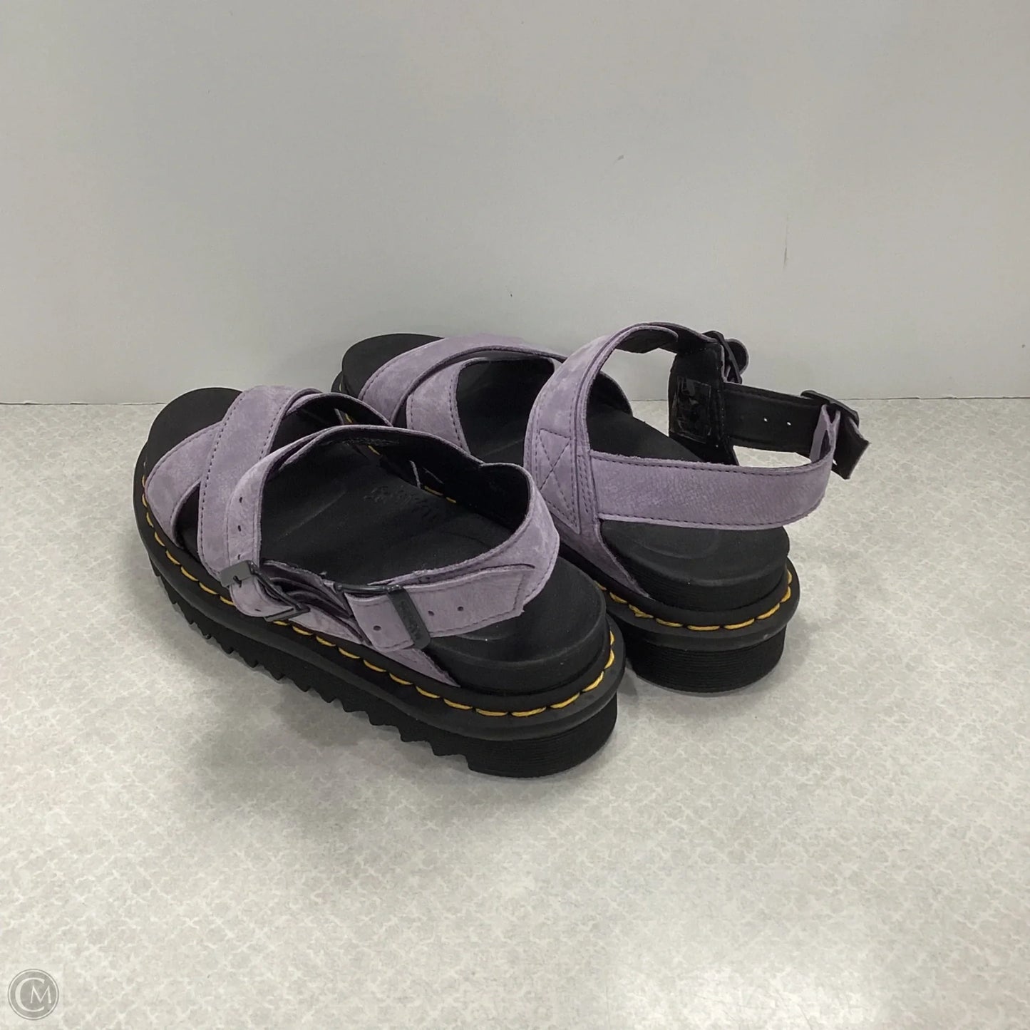 Sandals Flats By Dr Martens In Purple, Size: 7