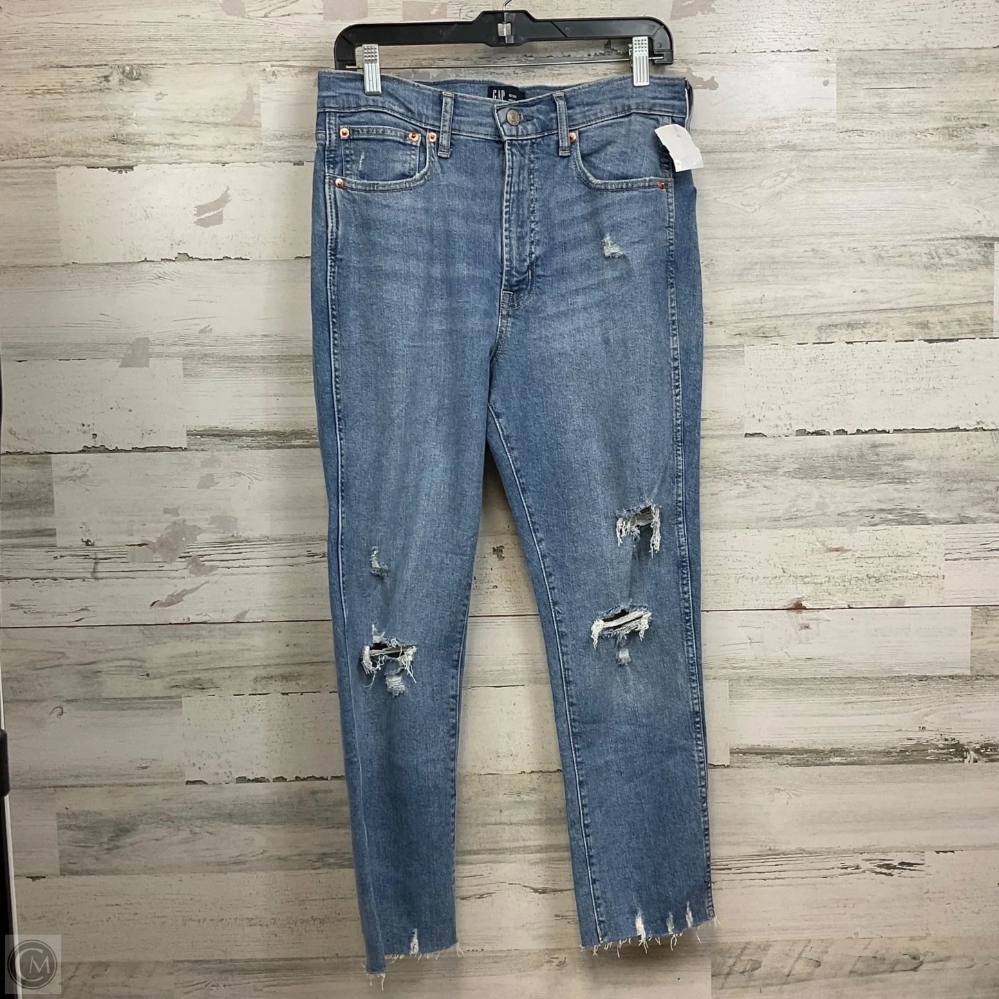 Jeans Skinny By Gap In Blue Denim, Size: 12