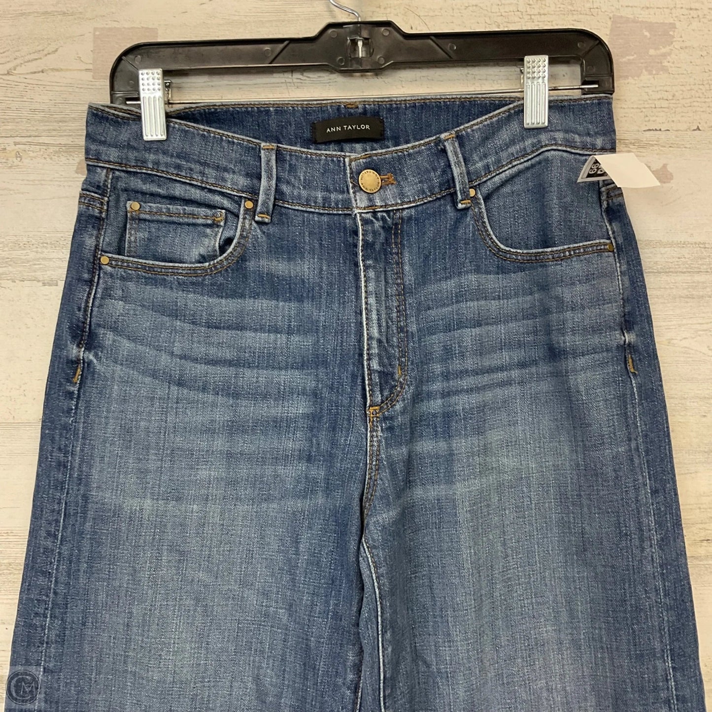 Jeans Wide Leg By Ann Taylor In Blue Denim, Size: 4