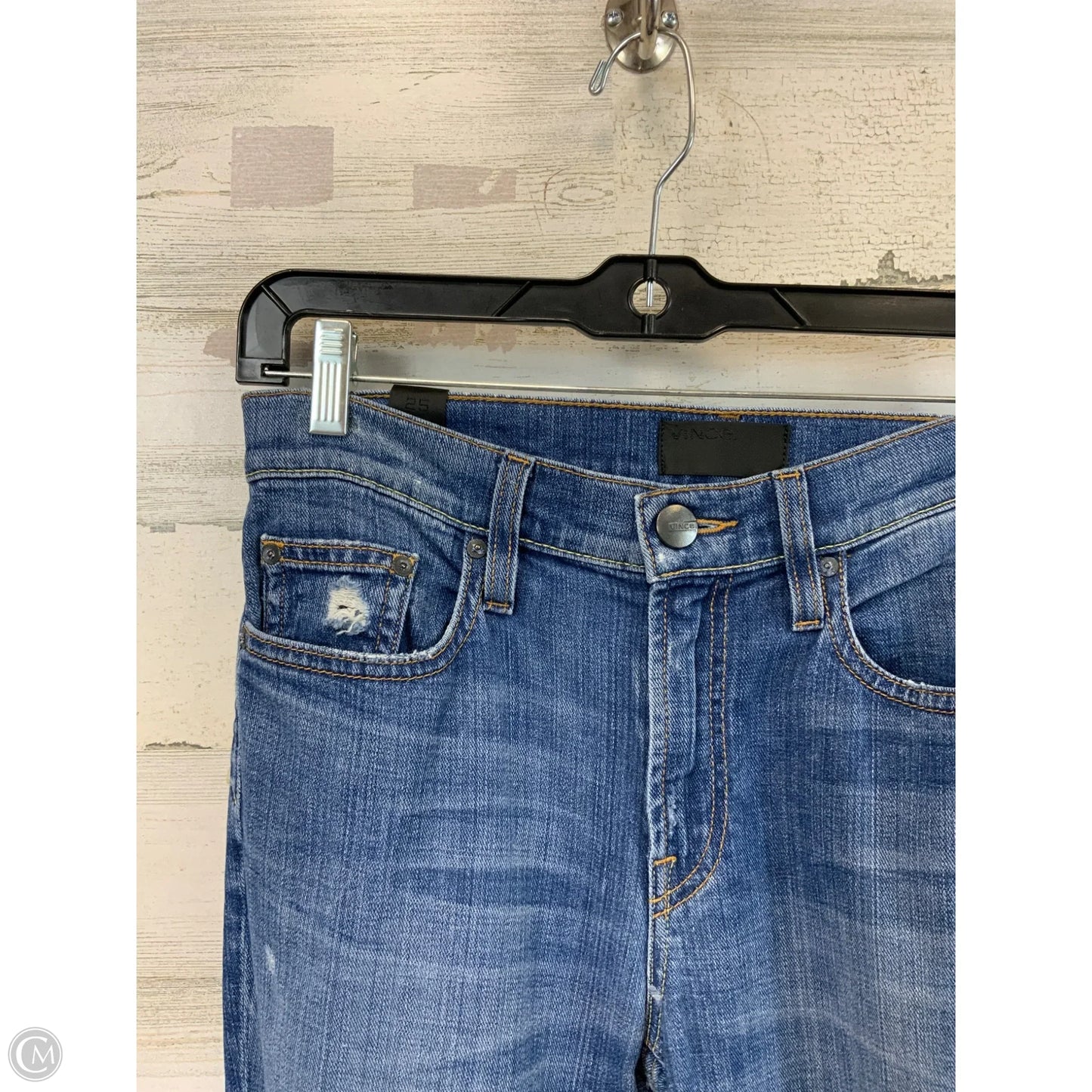 Jeans Straight By Vince In Blue Denim, Size: 0