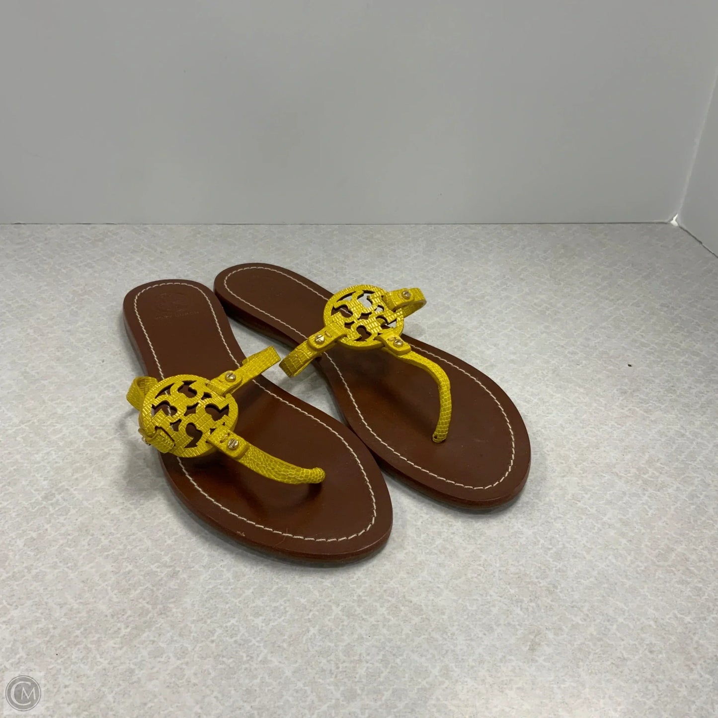 Sandals Designer By Tory Burch In Yellow, Size: 10