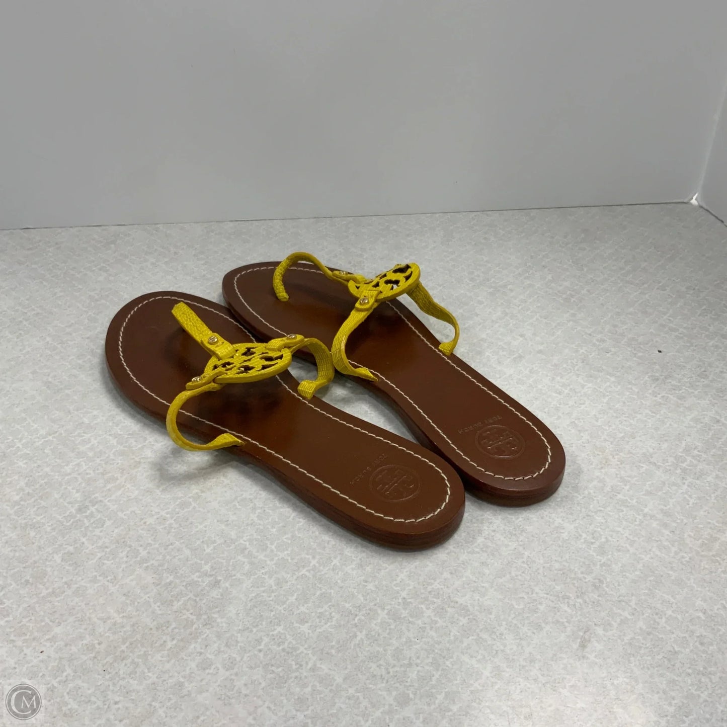 Sandals Designer By Tory Burch In Yellow, Size: 10