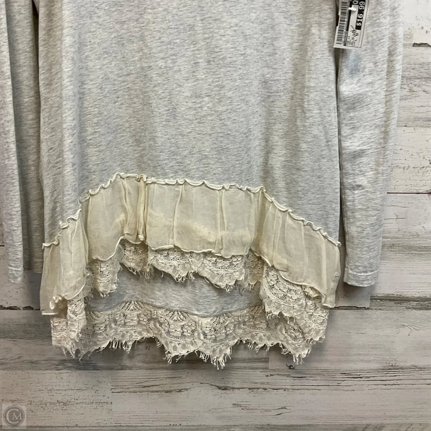 Top Long Sleeve By Sundance In Grey, Size: L