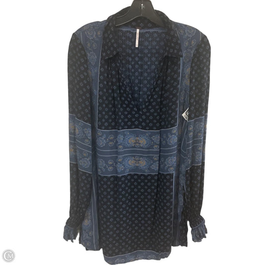 Blouse Long Sleeve By Free People In Blue, Size: Xs