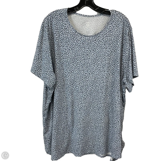 Top Short Sleeve By J. Jill In Blue, Size: 3x
