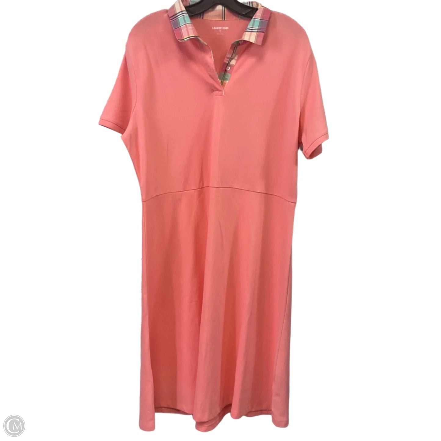 Dress Casual Midi By Lands End In Pink, Size: Xl