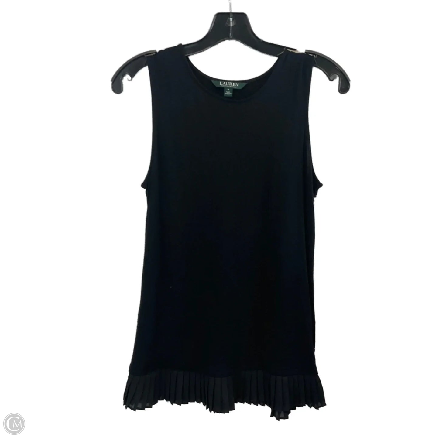 Top Sleeveless By Lauren By Ralph Lauren In Black, Size: M