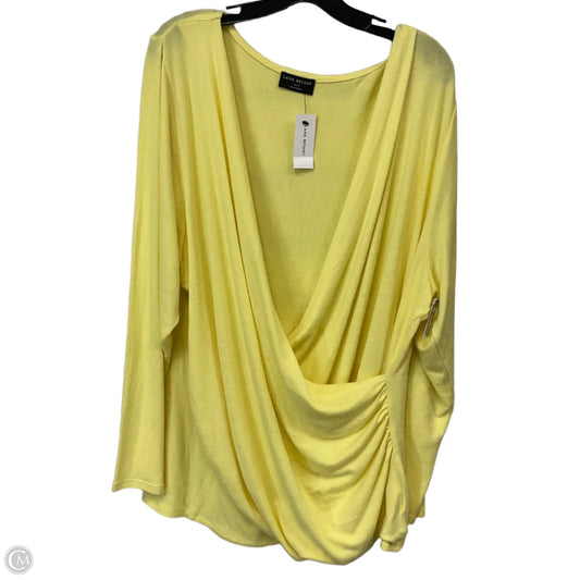 Top Long Sleeve By Lane Bryant In Yellow, Size: 4x