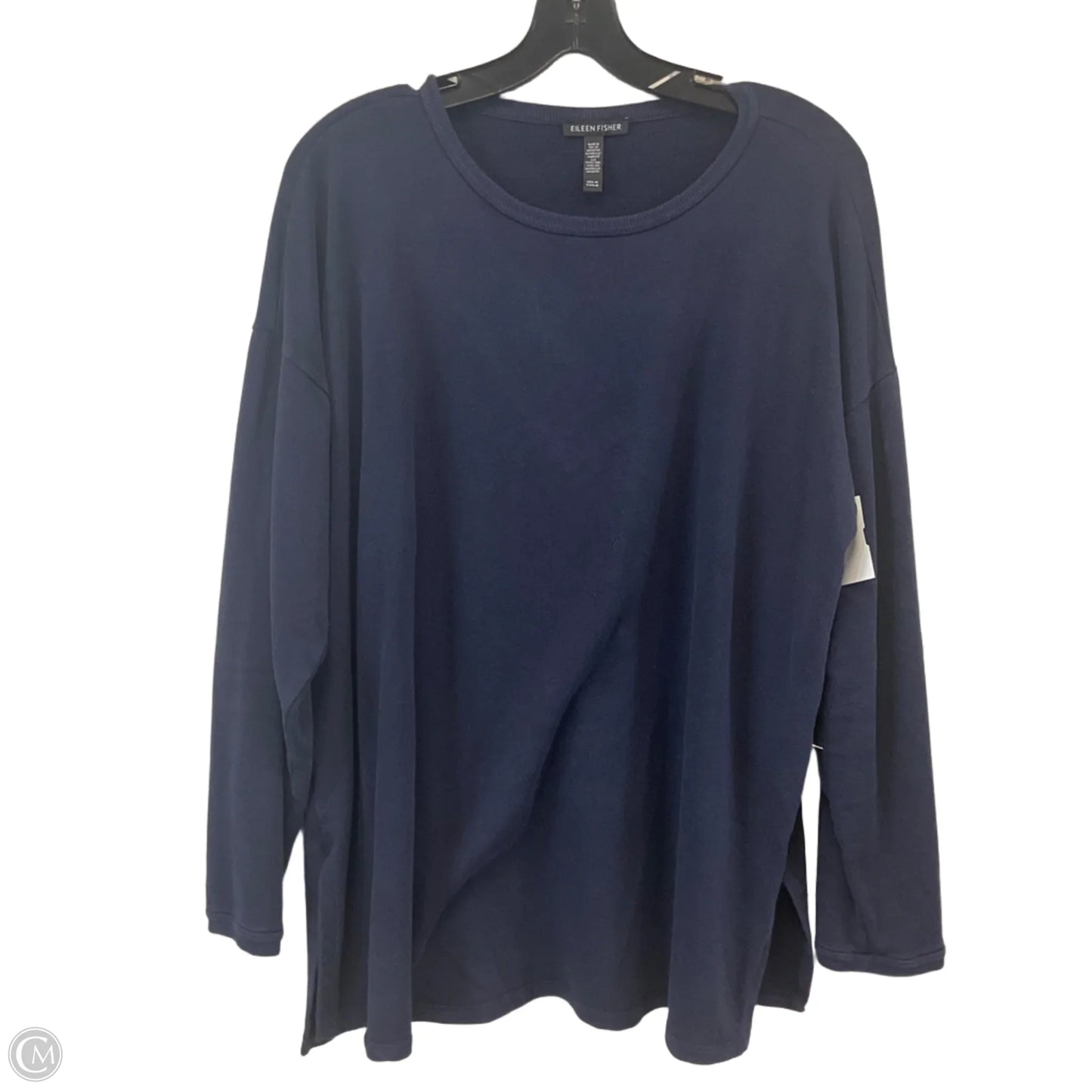 Top Long Sleeve By Eileen Fisher In Blue, Size: M
