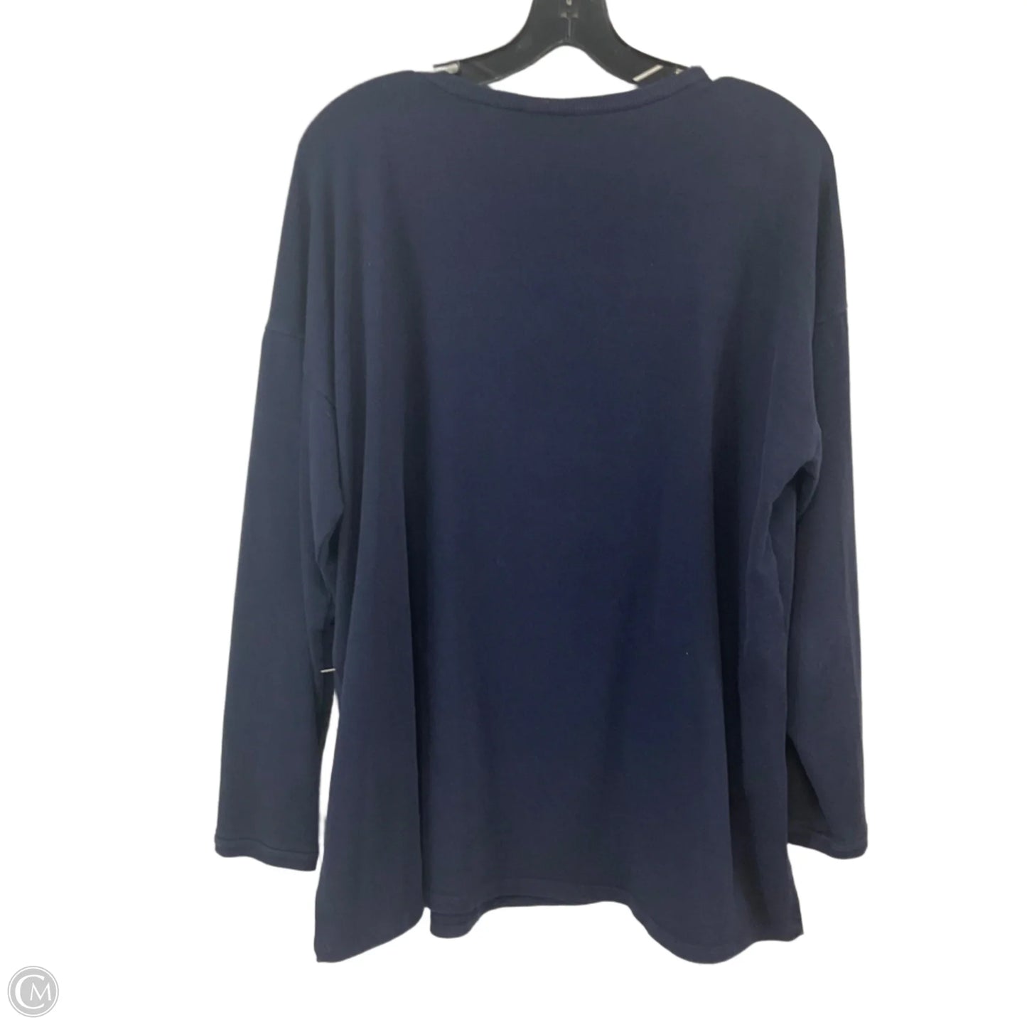 Top Long Sleeve By Eileen Fisher In Blue, Size: M