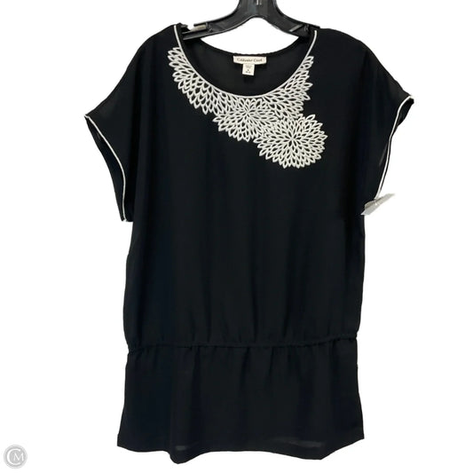 Tunic Short Sleeve By Coldwater Creek In Black, Size: M