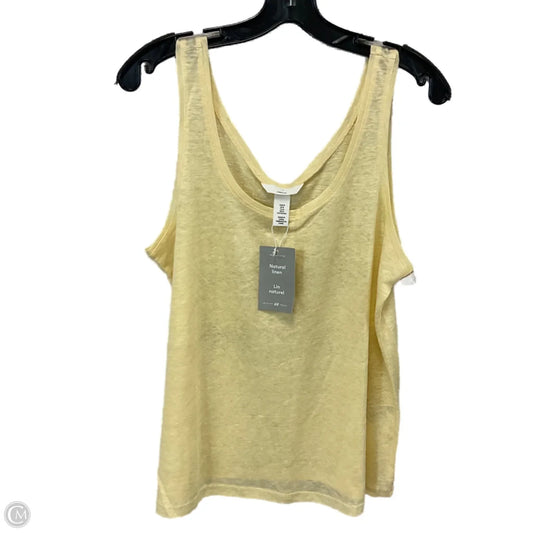 Top Sleeveless By H&m In Yellow, Size: M
