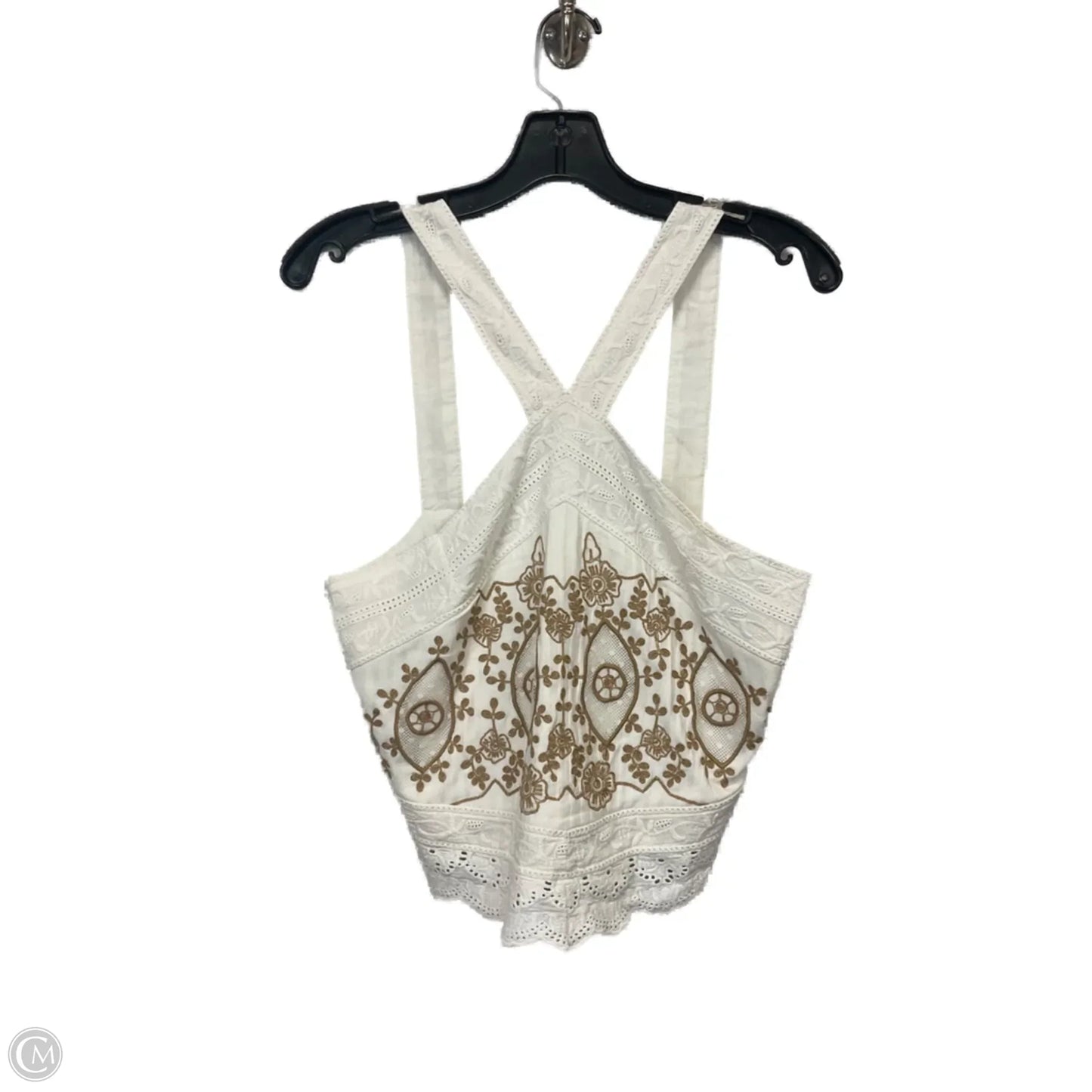 Top Sleeveless By Anthropologie In Cream, Size: M