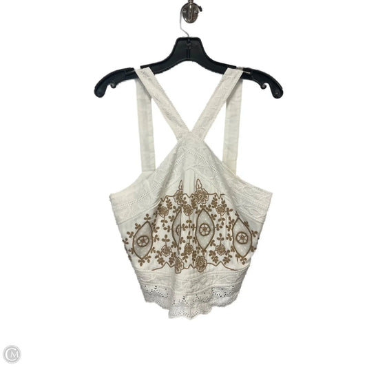 Top Sleeveless By Anthropologie In Cream, Size: M