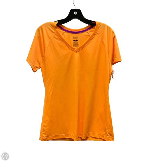 Athletic Top Short Sleeve By Danskin Now In Orange, Size: L