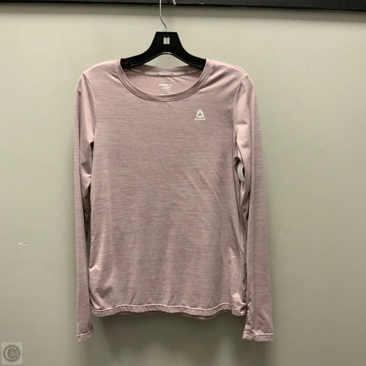 Athletic Top Long Sleeve Crewneck By Reebok In Purple, Size: S