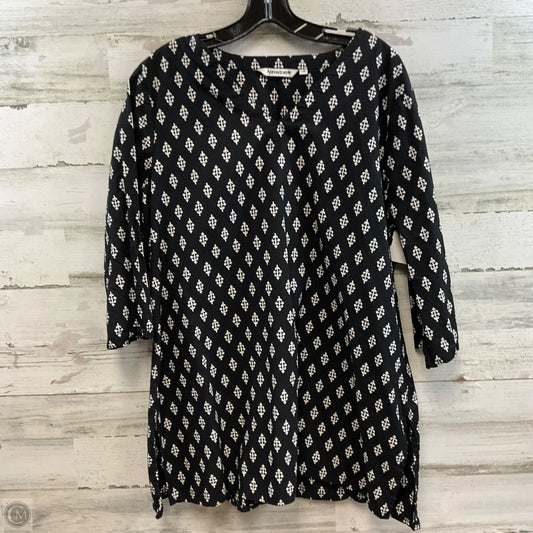 Top 3/4 Sleeve By AYURVASTRAM In Black, Size: 1x