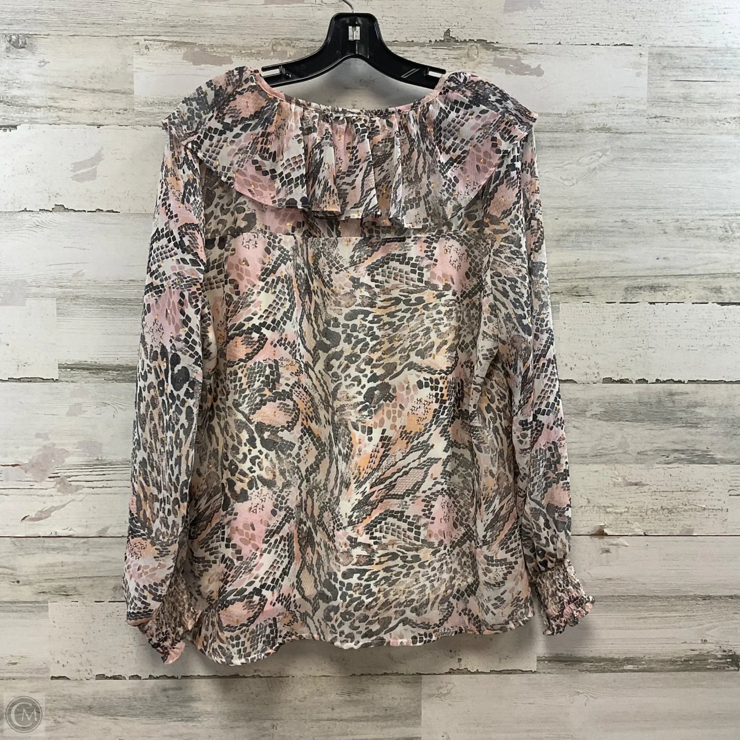 Blouse Long Sleeve By Maurices In Pink, Size: M