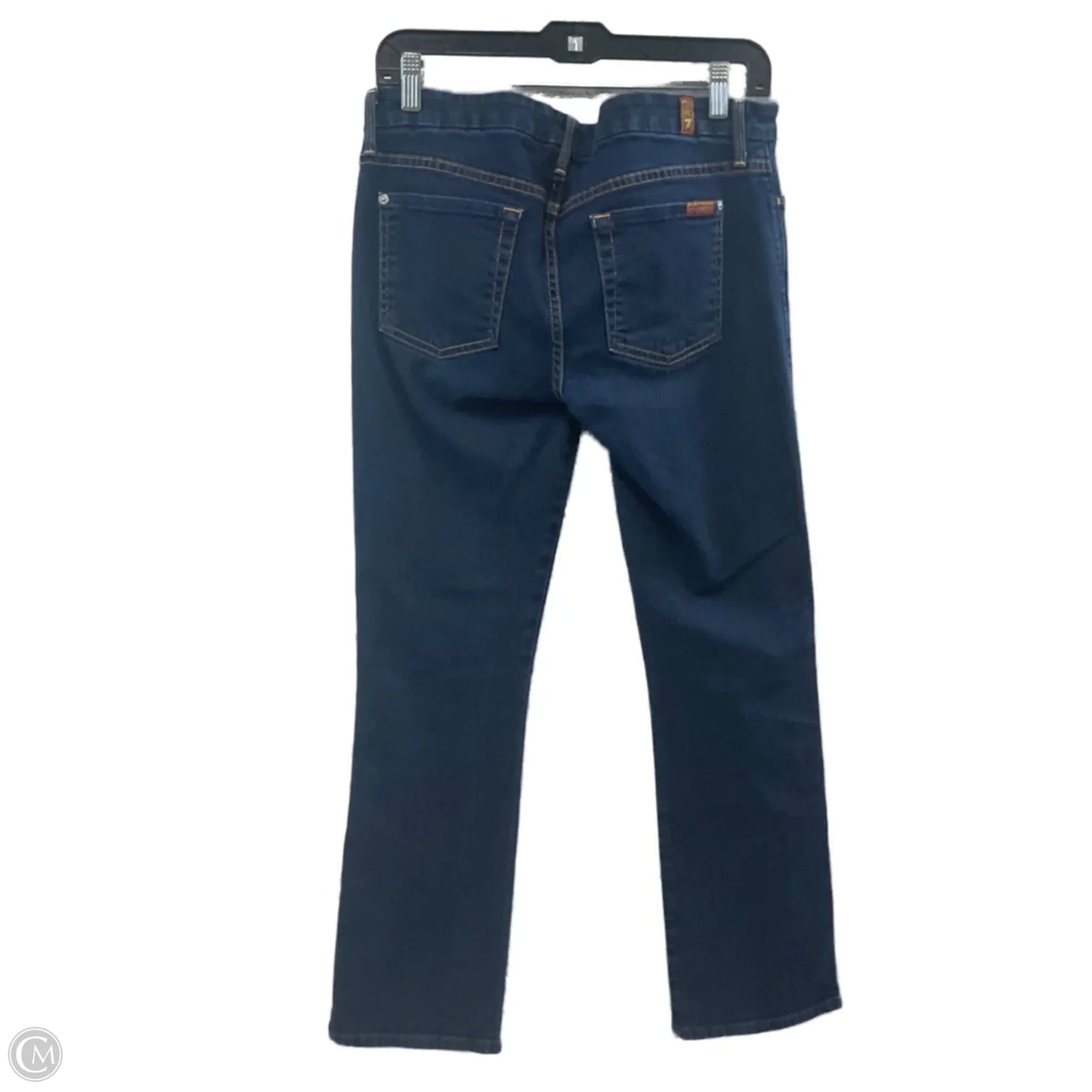 Jeans Boot Cut By 7 For All Mankind In Blue Denim, Size: 10