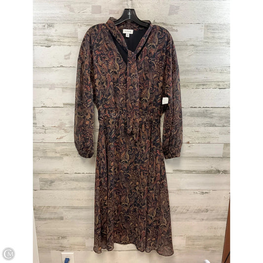 Dress Casual Maxi By Evereve In Black & Brown, Size: S